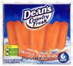 Dean's Country Fresh orange twin pops, 6 pack Center Front Picture